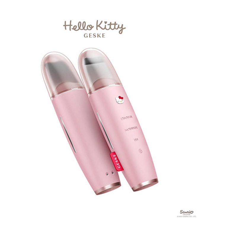 GESKE, Hello Kitty MicroCurrent Skin Scrubber & Blackhead Remover, 9 in 1