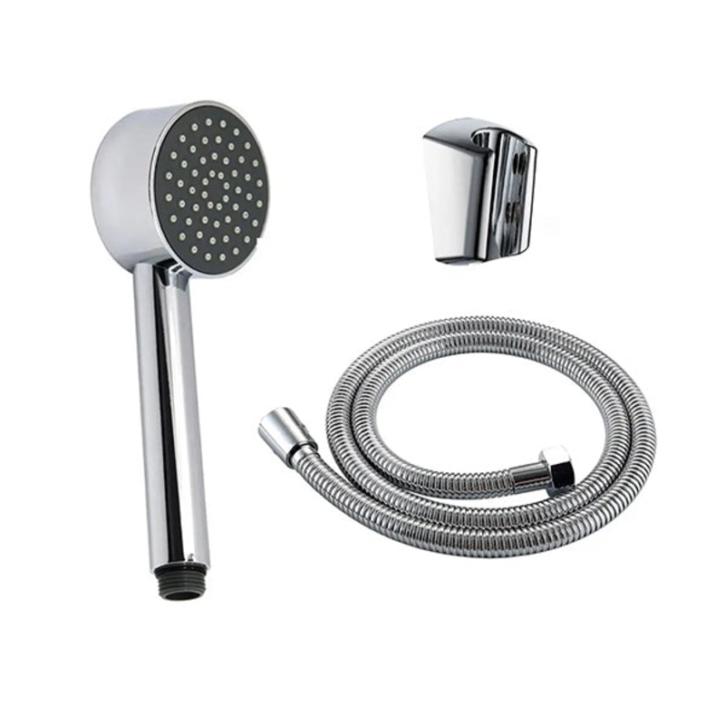 J&S 3 Pieces Shower Heads with Hose and Holder Set – 12146