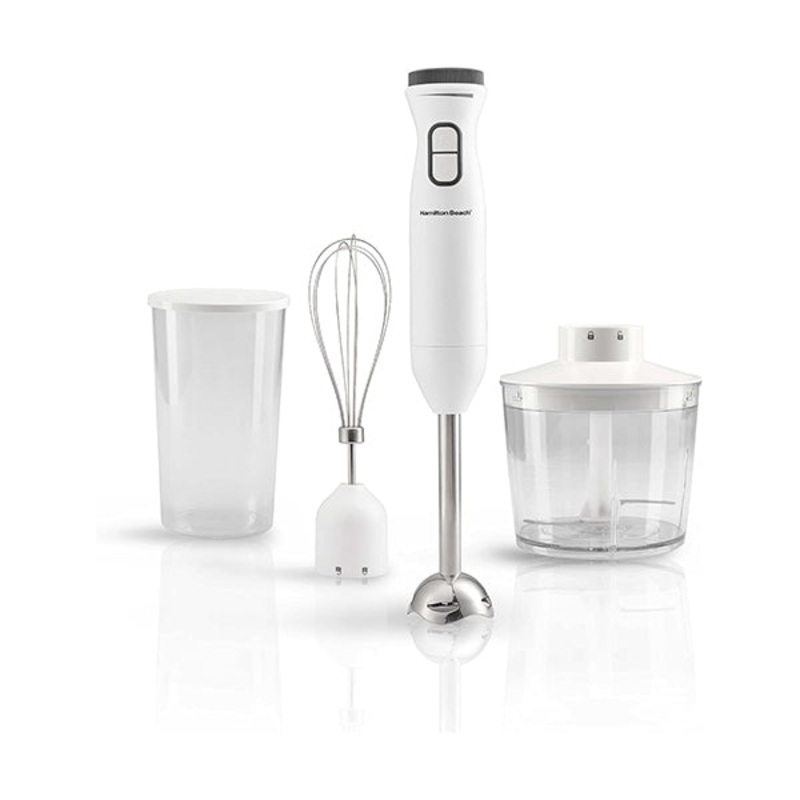 Hamilton Beach, 600W Hand Blender with 500ml Chopper, Whisker, 700ml Beaker – HB6040-ME