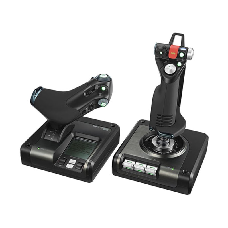 Logitech X52 Professional H.O.T.A.S. Part-Metal Throttle and Stick Simulation Controller – 945-000022