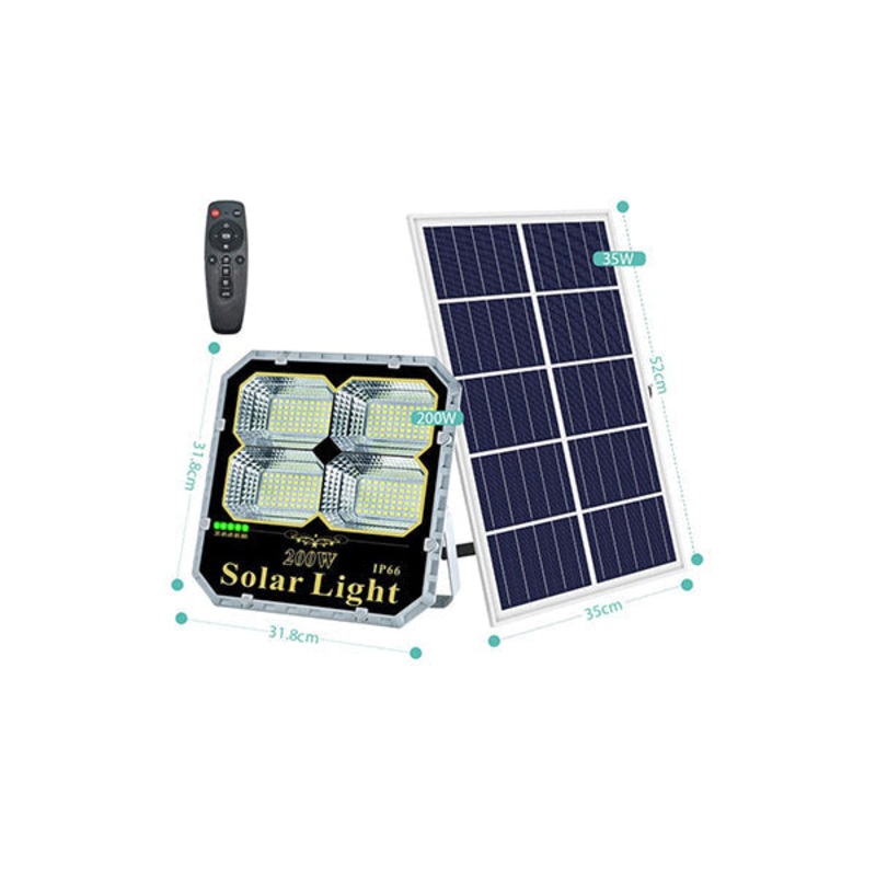 Solar Panel Waterproof Solar Flood Light with Remote Control – T-R200/3
