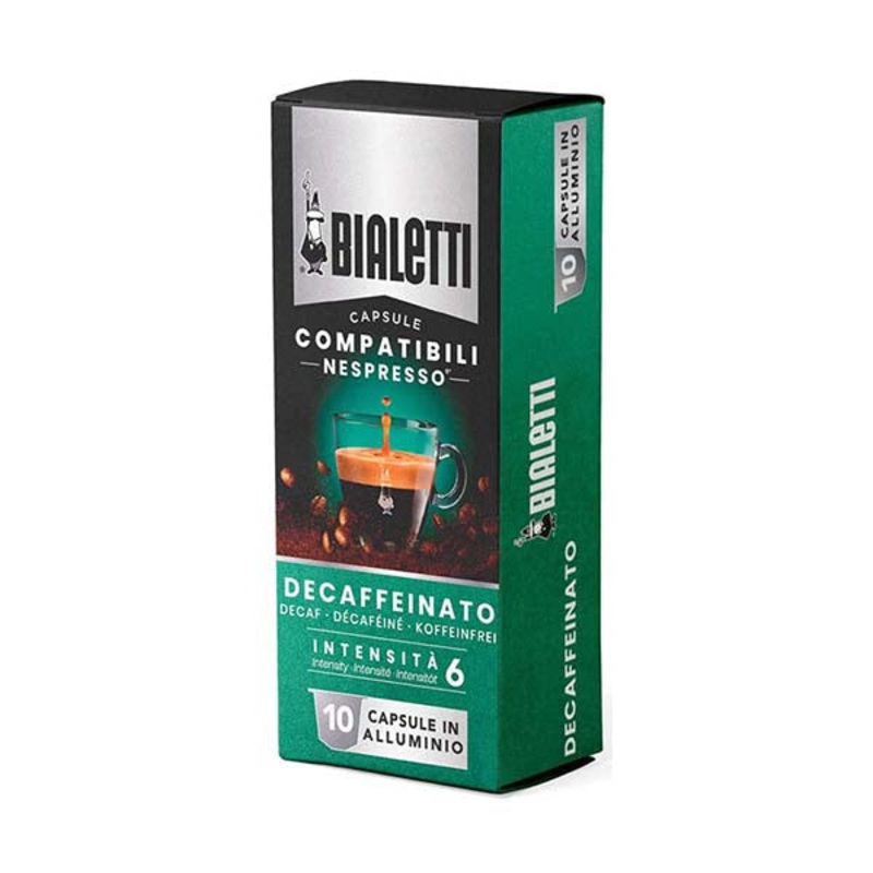 Bialetti, 10 Pcs Nespresso Compatible Capsules Decafe – 096080353