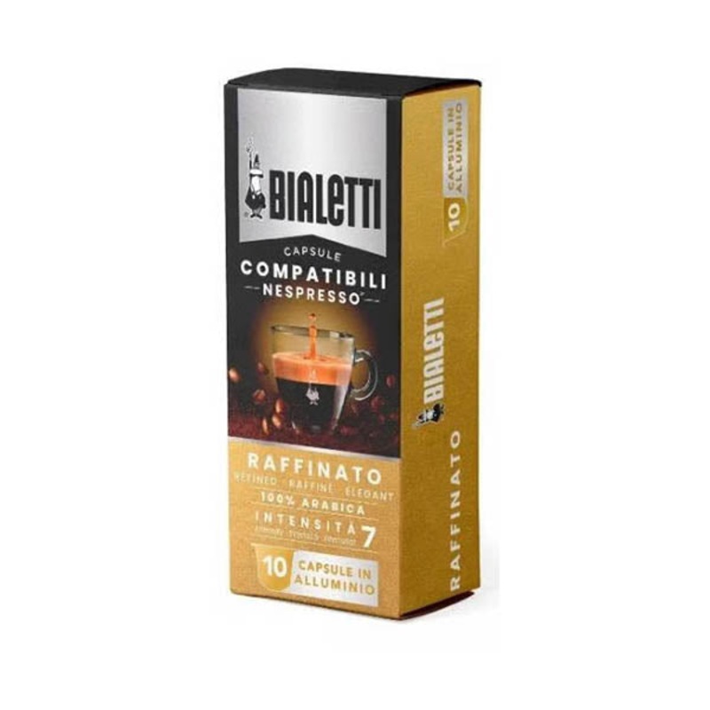 Bialetti, 10 Pcs Nespresso Compatible Capsules, Raffinato – 096080350