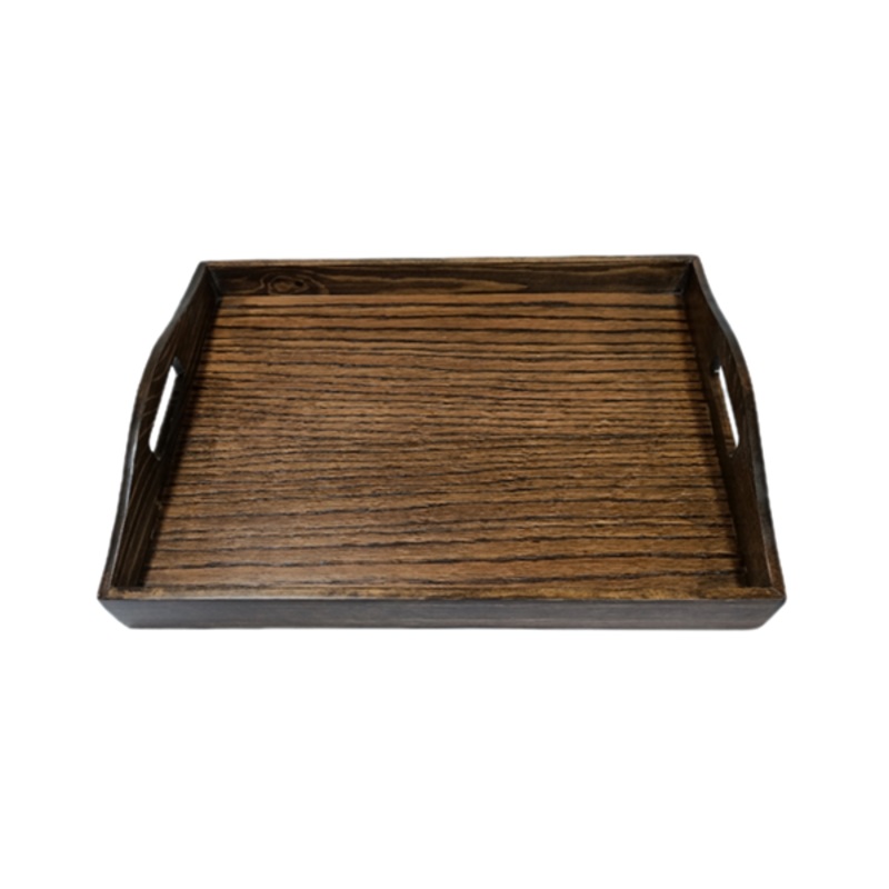 Flow Wooden Curved Tray Size: 41 x 30 x 7 Cm