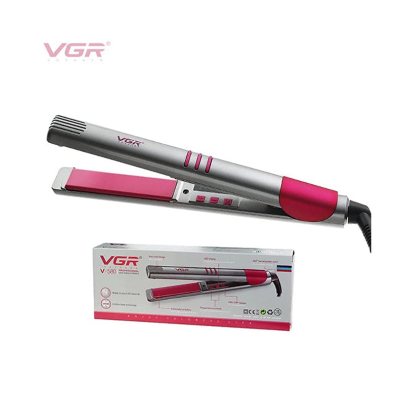 VGR Ceramic Coated Hair Straightener V-580