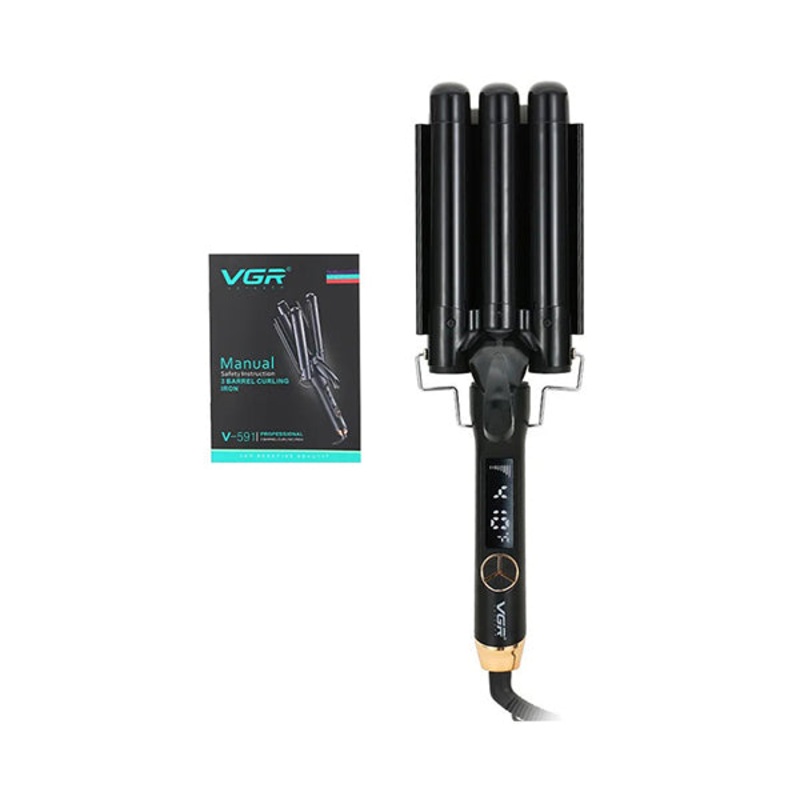 VGR Hair Curling 3 Barrel Iron V-591