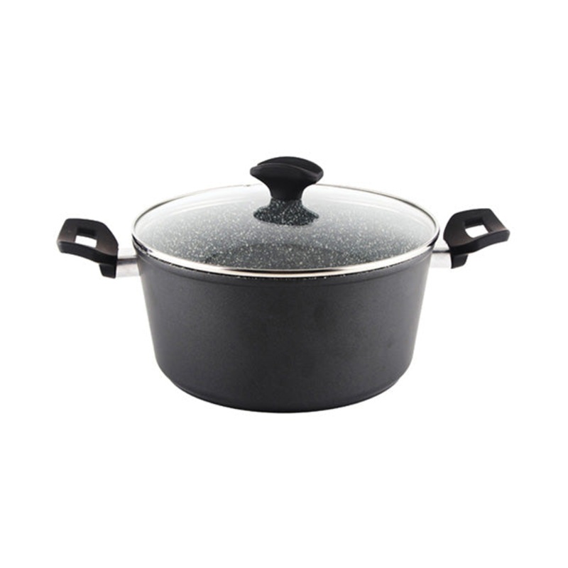 Zilan, Granite Saucepan 24Cm with Glass Lid Induction – ZLN3321