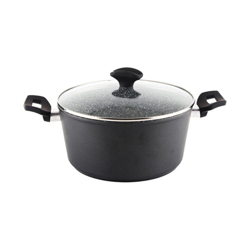 Zilan, Granite Saucepan 28Cm with Glass Lid Induction – ZLN3338