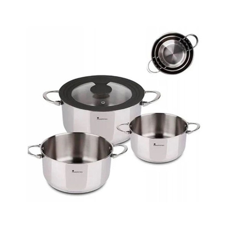 MasterPro, Set 4Pc Cookware Stainless Steel Foodies – BGMP-2160