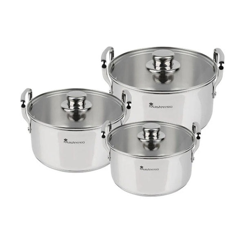 MasterPro, Set 6Pc Cookware Stainless Steel Ind Smart – BGMP-2145