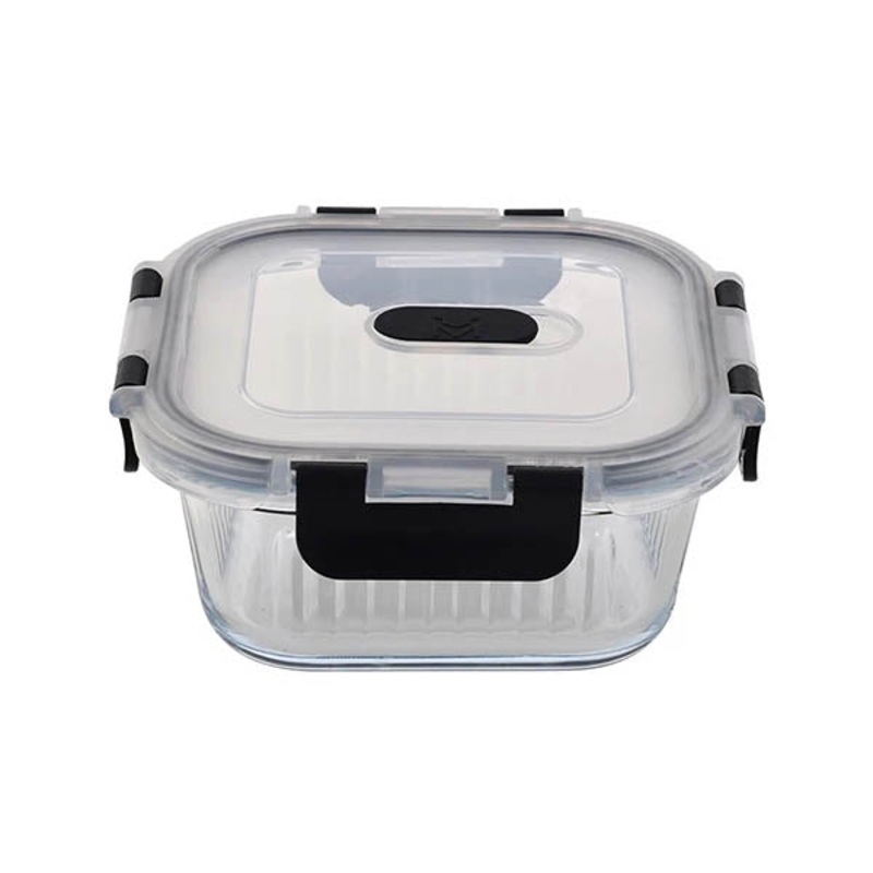 MasterPro Square Food Container 520Ml High Borosilicate Glass Foodies – BGMP-5675