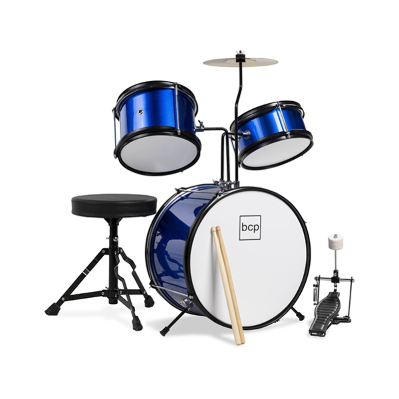 3 Pcs Drum Set for Kids, Kids Complete Set with Throne, Cymbal, and More