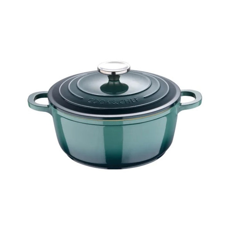 Bergner, Casserole 20X9.0Cm Cast Alu Ind W/Lid Excalibur – BG-36100-GR