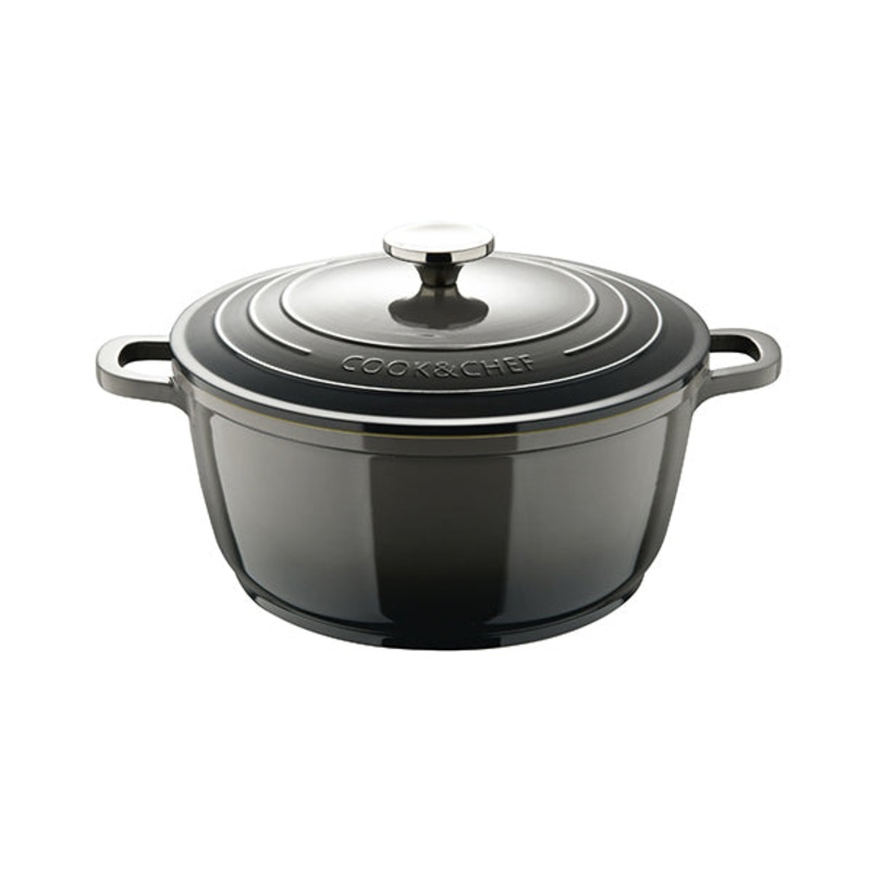 Bergner, Casserole 20X9.0Cm Cast Alu Ind W/Lid Excalibur – BG-36100-GY