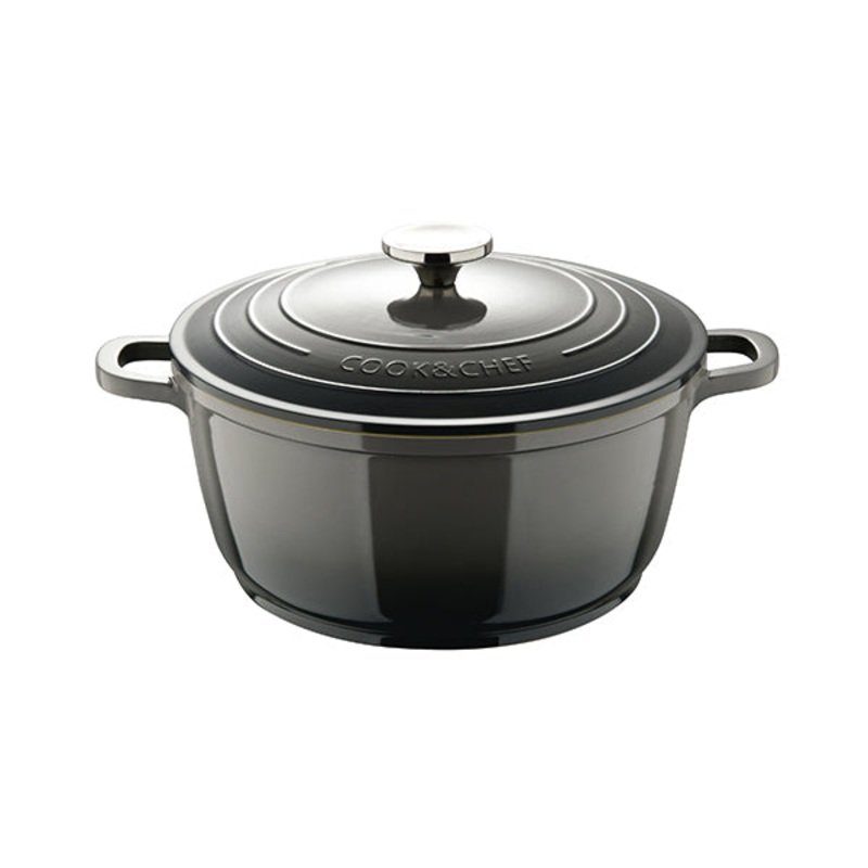 Bergner, Casserole 24X11Cm Cast Alu Ind W/Lid – BG-36101-GY
