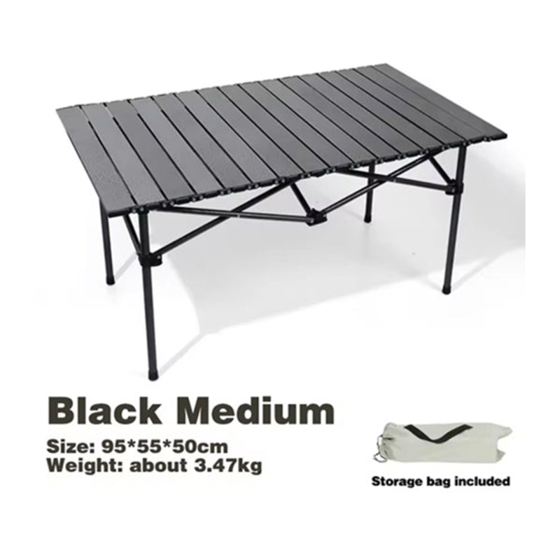 Foldable Camping Table Aluminum Folding Size: 95 x 55 x 50 cm – 16060