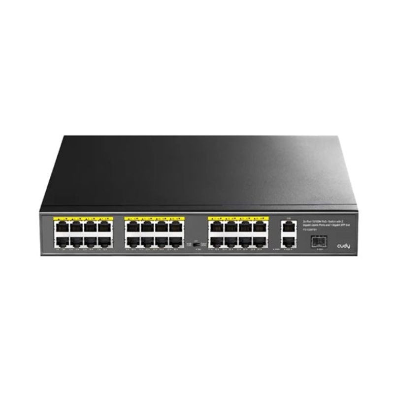 Cudy, 24-Port PoE+ Switch  2 Gigabit 1SFP Ports 300W – FS1026PS1