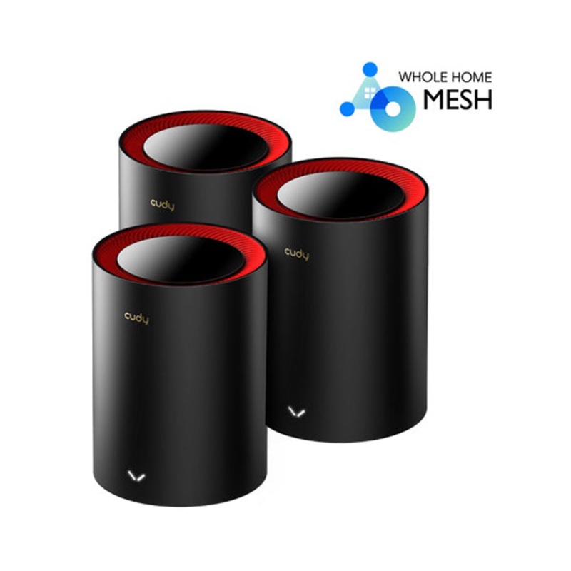 Cudy, AX3000 2.5G Dual Band Wi-Fi 6 Mesh System, 3-Pack – M3000-B