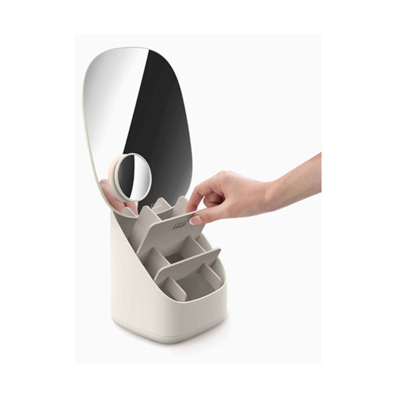 Joseph Joseph, 75001, Viva Pedestal Mirror with Cosmetic Organiser