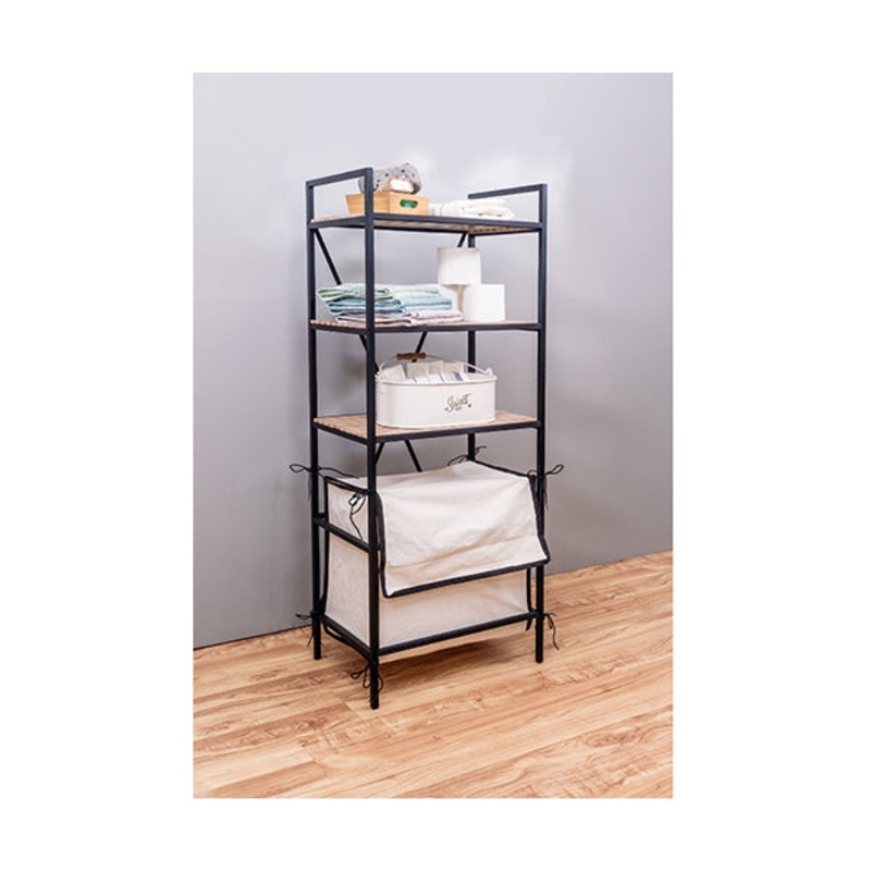 Mudesa, Wooden Outdoor Bathroom Cabinet Bathroom Shelf Decorative Dirty Basket Laundry Basket Rack – OLEA