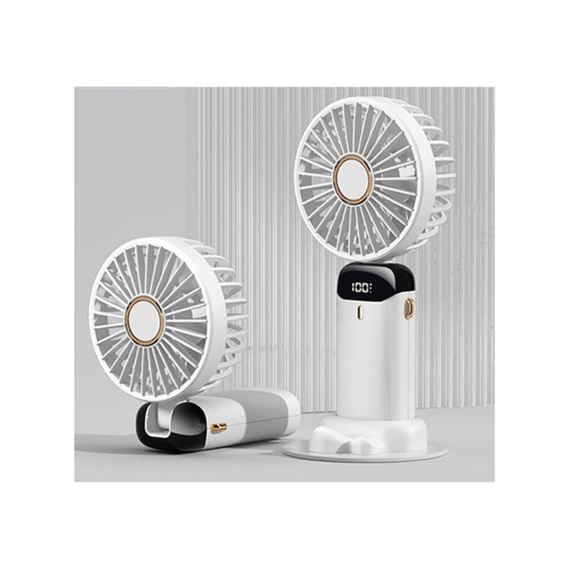 Portable Handheld Personal Rechargeable Fan LED Digital Display 90Adjustable Rechargeable Fan 4-21 Hour, 5 Speed Wind Mini Aromatherapy Fan for Office Room Table Outdoor Travel