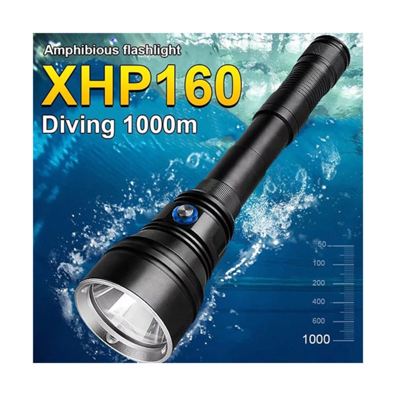 Powerful XHP160 Professional Diving Flashlight