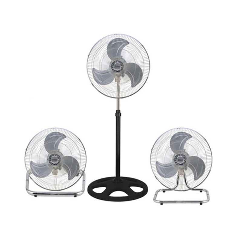 Zilan 3 In-1 Stand Fan 18-Inc Stand/Floor/Desk, 3 Speeds, Metal Blade, 55W – ZLN3840