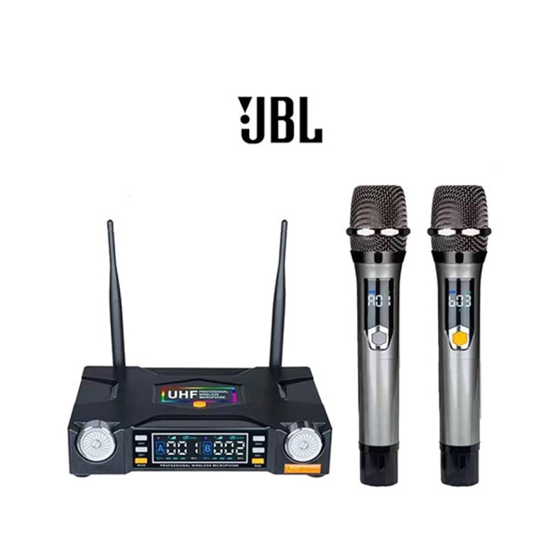 JBL VM-877 High Quality UHF Twin Wireless Microphone System Frequency 200- 690MHz, Copy Grade AAA