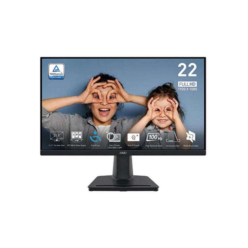 MSI PRO MP225  21.5 Inch  FHD  1920 x 1080 IPS Panel  100 Hz  Eye-Friendly Screen  Tilt-Adjustable