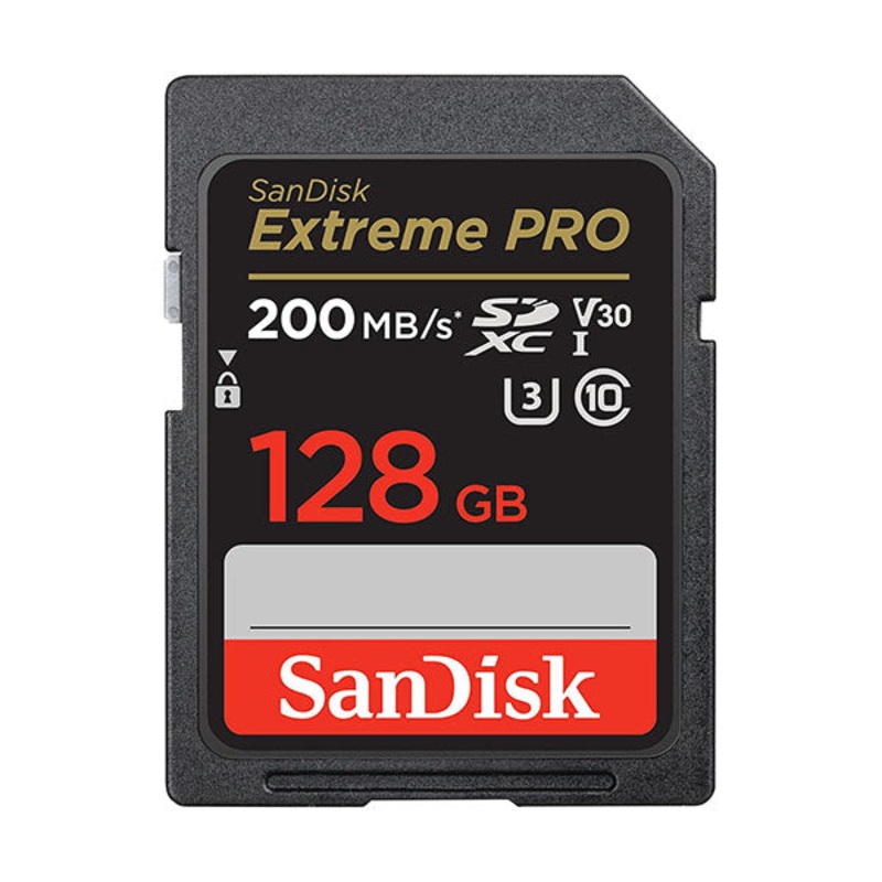 SanDisk 128GB Extreme PRO SDXC UHS-I Memory Card – C10, U3, V30, 4K UHD, SD Card – SDSDXXD-128G