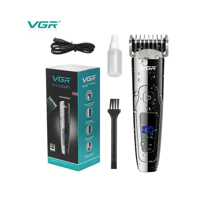 VGR Water Proof Professional Rechargeable Hair Trimmer Electric Usb Hair Clipper – V-072