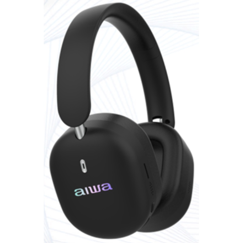 AIWA WIRELESS HEADPHONE, UP TO 10 HRS PLAYTIME, BLACK