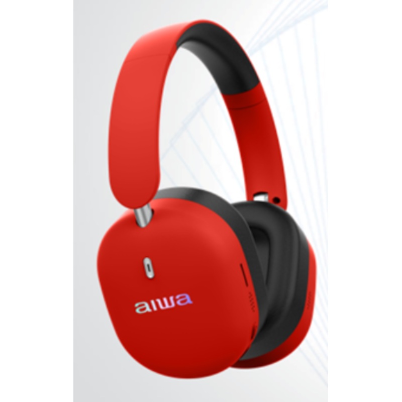 AIWA WIRELESS HEADPHONE, UP TO 10 HRS PLAYTIME, RED