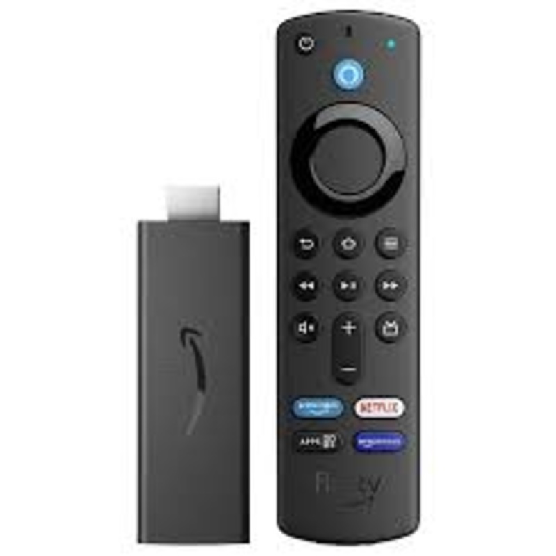 AMAZON FIRE TV STICK (3RD GEN) WITH ALEXA VOICE REMOTE, BLACK, DAMAGED BOX