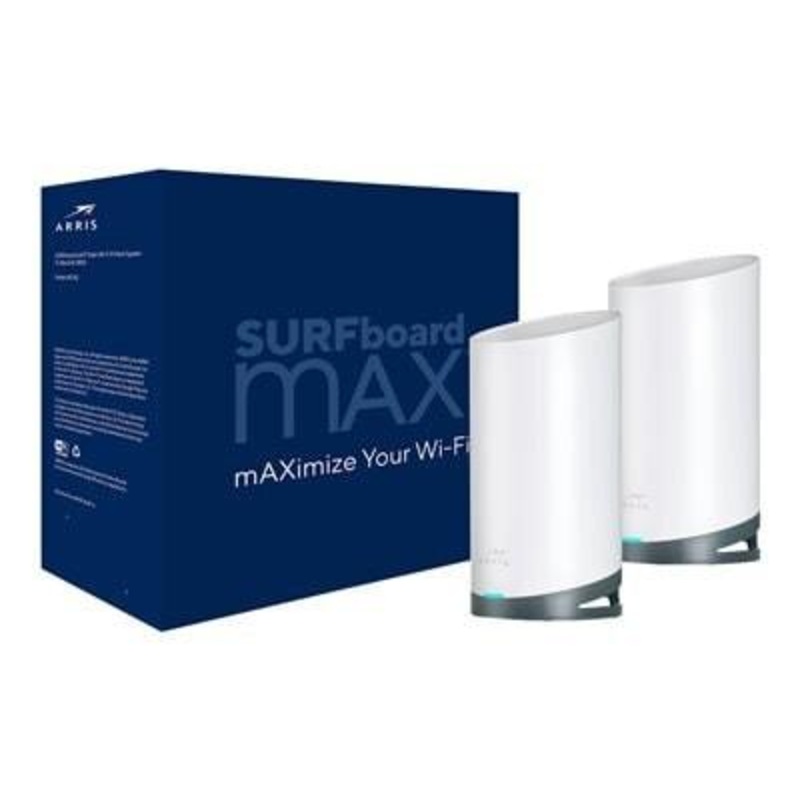ARRIS SURFBOARD MAX TRI BAND MESH WIFI 6 SYSTEM AC3800,WHITE