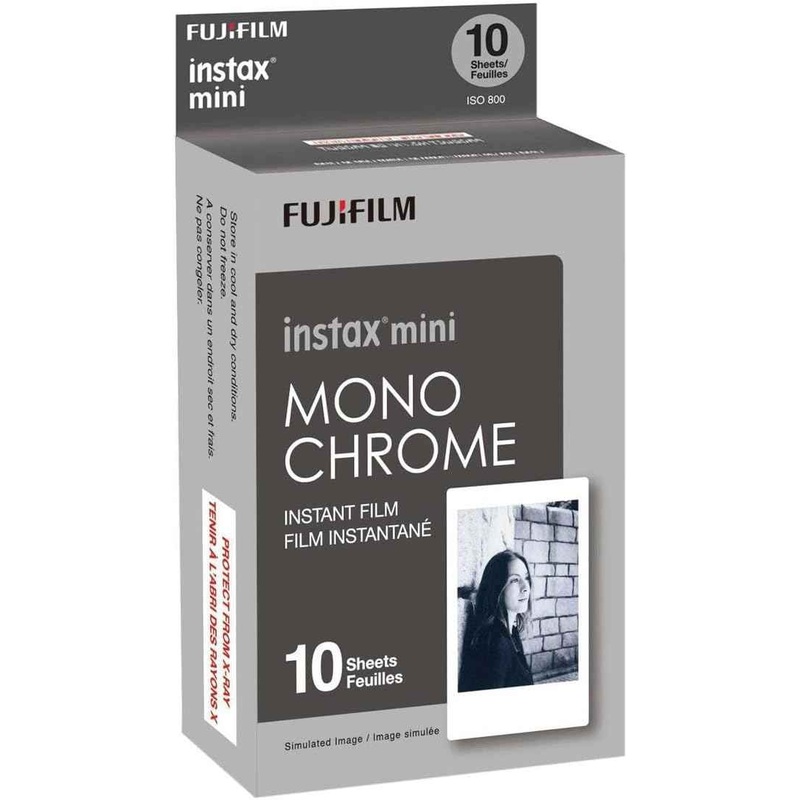FUJI INSTAX MINI MONOCHROME INSTANT FILM, BLACK