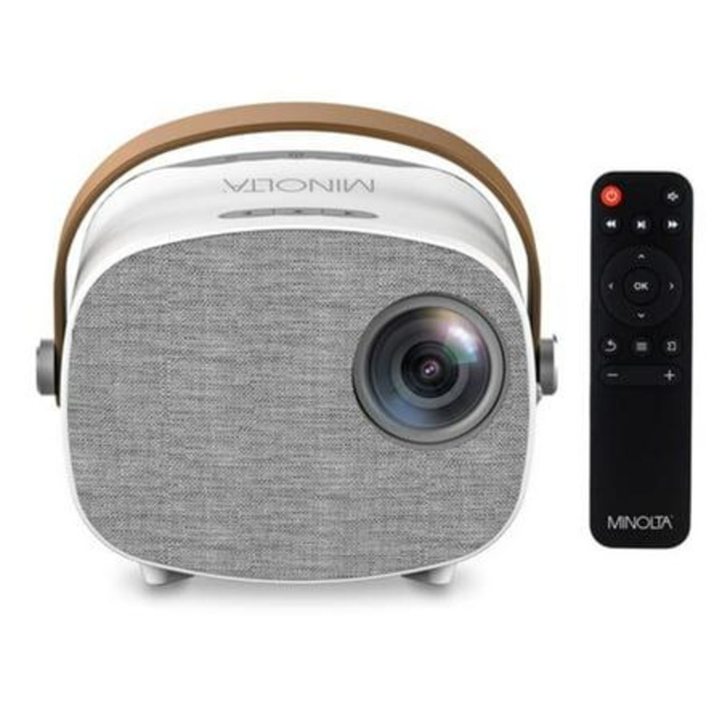 MINOLTA MN673 MINI LCD PROJECTOR, WHITE
