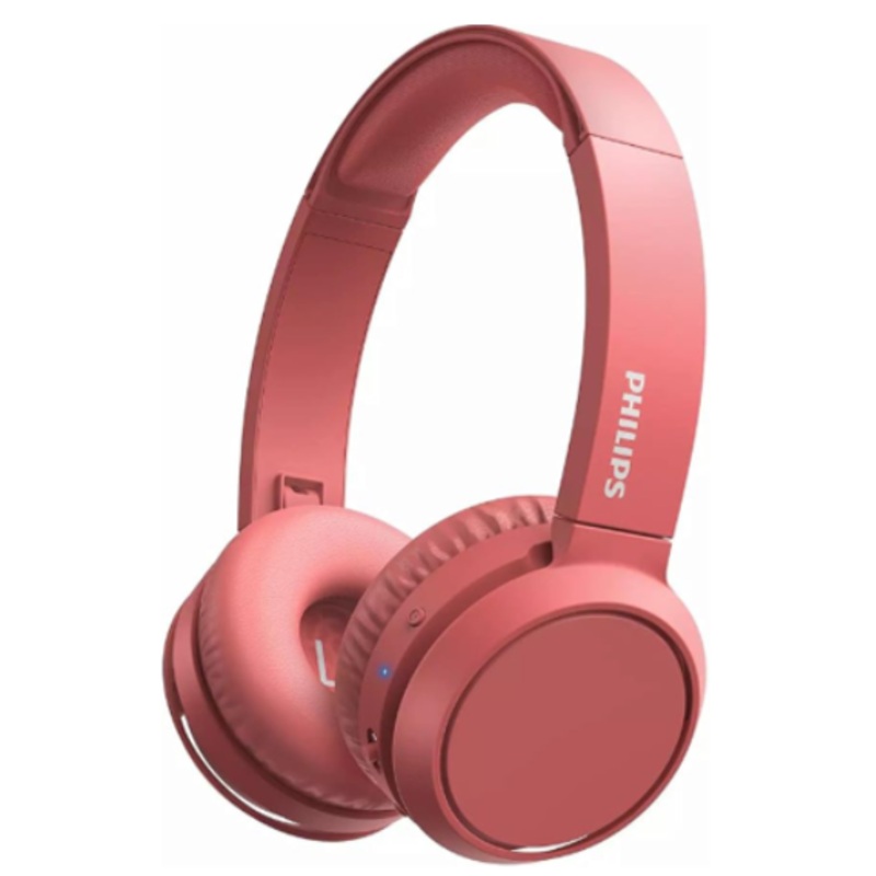 PHILIPS WIRELESS ON-EAR HEADPHONES,USB-C CHARGING CABLE,RED
