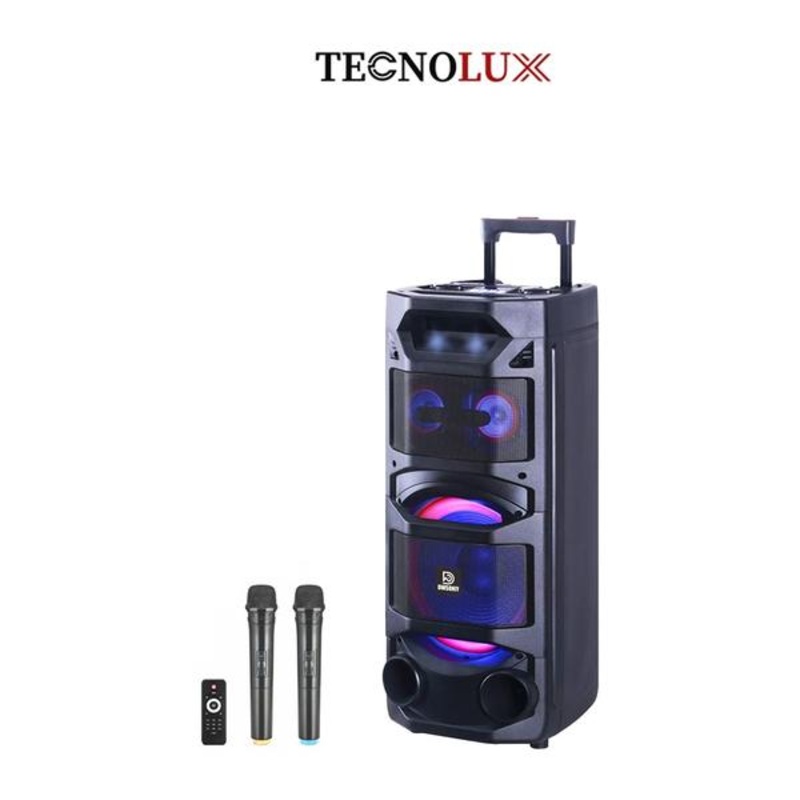 TECNOLUX Speaker DW-H213 EXTRABASS Two Wireless Microphones
