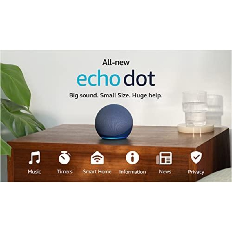 AMAZON ECHO DOT (5TH GEN) SMART SPEAKER WHIT ALEXA, BLUE