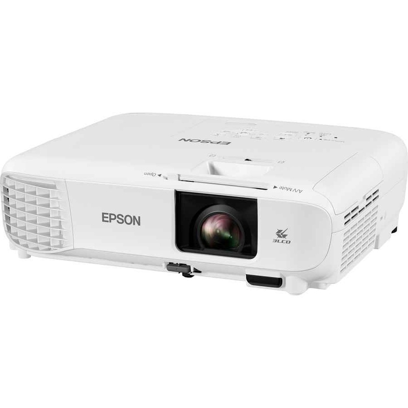 EPSON POWERLITE E20 3LCD PROJECTOR , 3400 LUMENS, BUILT IN SPEAKER, WHITE