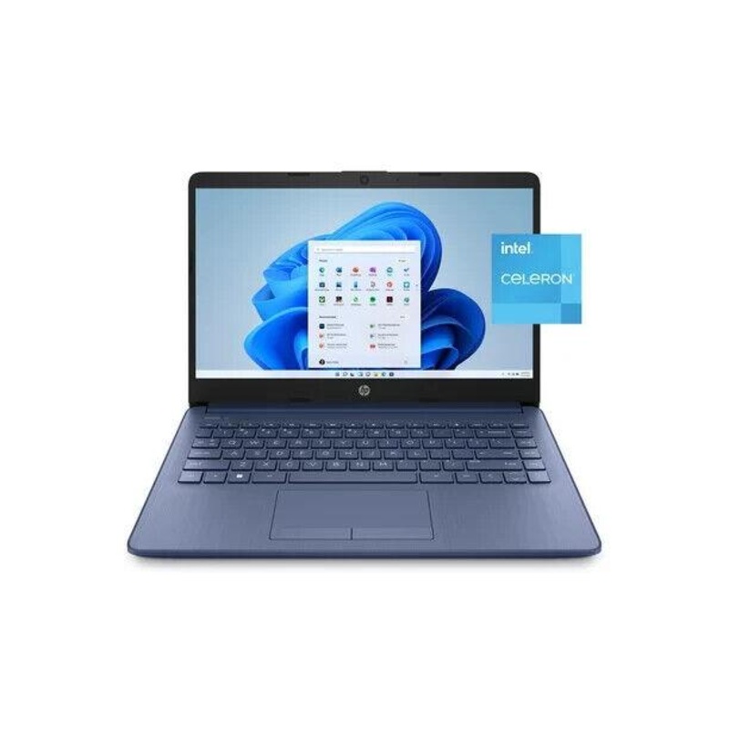 HP 14-CF2111WM, 14HD, CELERON N4020, 4GB, 64GB EMMC, W11, BLUE, 3RD PARTY REFURBISHED