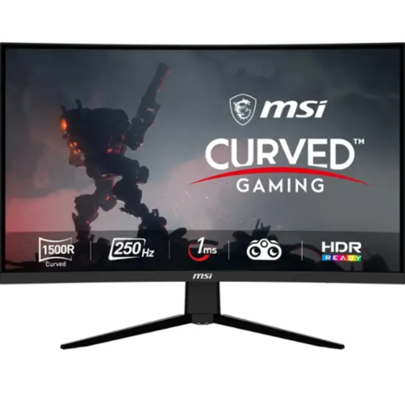 MSI GAMING MONITOR, 31.5FHD CURVE 250HZ,HDMI,TILT Y STAND , BLACK, FACTORY REFURBISHED