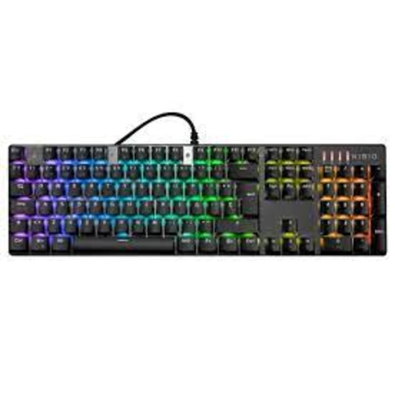 NIBIO MK500 IMPACT, WIRED MECHNICAL KEYBOARD, RGB WITH BLUE SWITCH, ENGLISH KB