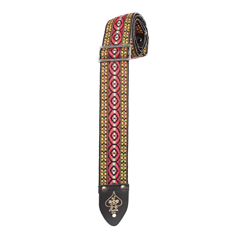 Ace DN-ACE04 2 Vintage Reissue Guitar Strap – Bohemian Red