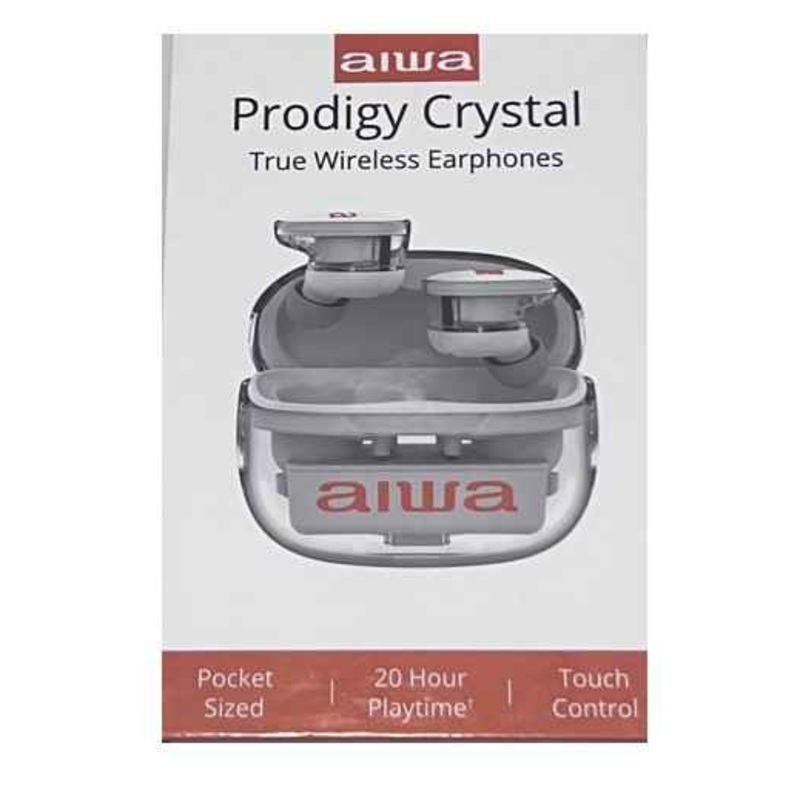 AIWA PRODIGY CRYSTAL TWS EARPHONES,BLACK
