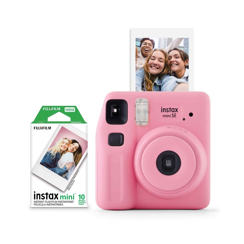 FUJI INSTAX MINI SE INSTANT CAMERA WITH BONUS 10 PACK MINI FILM, PINK