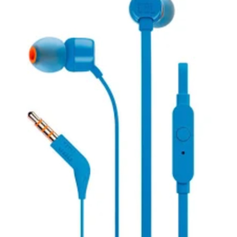 JBL HEADPHONE T110 WIRED IN-EAR,BLUE
