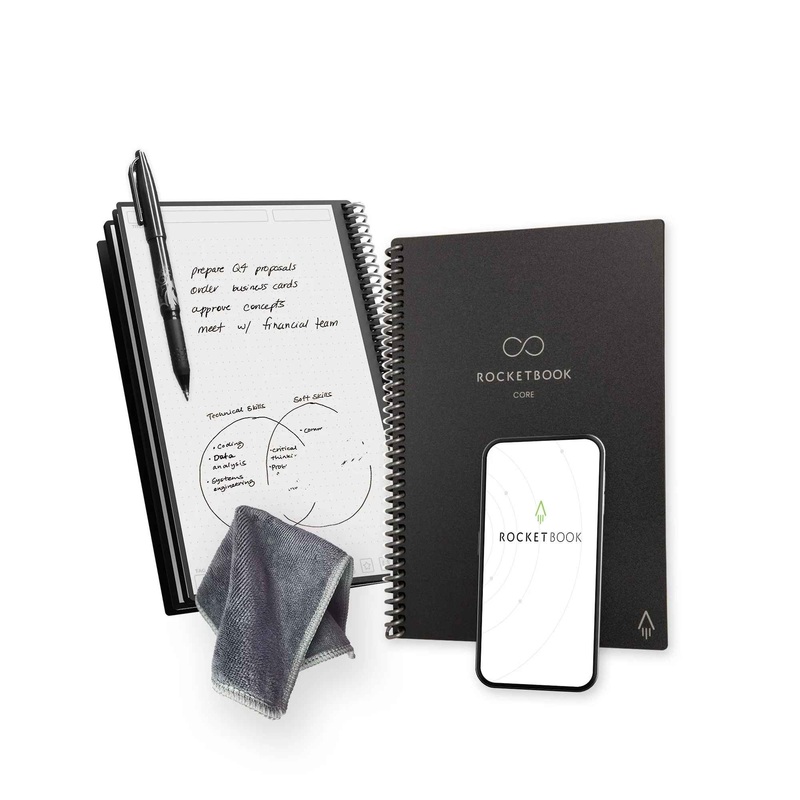 ROCKETBOOK SMART NOTEBOOK 8.8 36 PAGES, BLACK WHITE