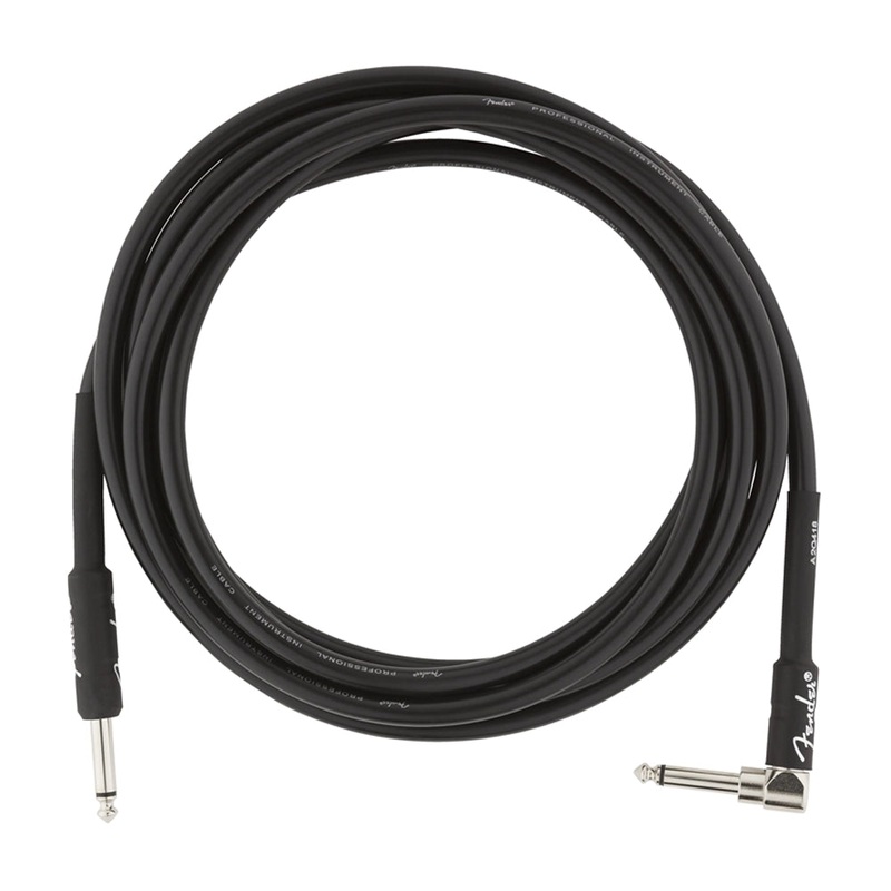 Fender Professional Series Straight To Angle 10′ Instrument Cable – Black
